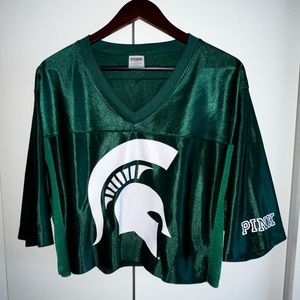 MSU Spartans Spartans Crop Football Jersey